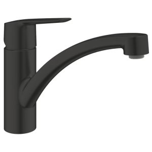 Grohe Quickfix Start Low Spout Single Lever Sink Mixer Tap - Matt Black (305302432) - main image 1