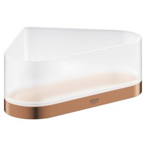 Grohe Selection Corner Shower Tray With Holder - Brushed Warm Sunset (41038DL0) - main image 1