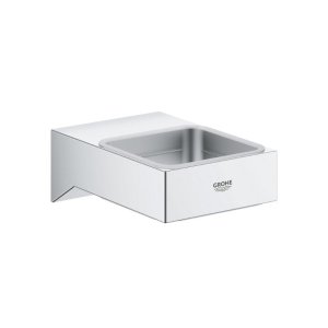 Grohe Selection Cube Glass/Soap Dish Holder - Chrome (40865000) - main image 1