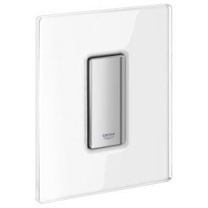 Grohe Skate Cosmopolitan Single Flush Plate - White/Chrome (38846LS0) - main image 1