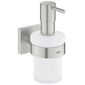 Grohe Start Cube Soap Dispenser With Holder - Brushed Chrome (41098DC0) - main image 1