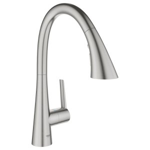 Grohe Zedra Single Lever Sink Mixer Tap - Supersteel (32294DC2) - main image 1