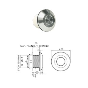 Grohe single push button - stainless steel (38497SD0) - main image 1