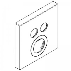 Hansgrohe cover plate escutcheon square - chrome (92217000) - main image 1