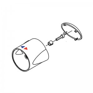 hansgrohe Ecomax Bath Mixer Handle - Chrome (97469000) - main image 1