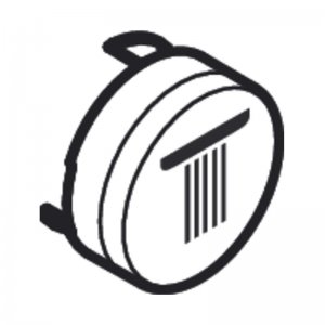 Hansgrohe push button rain shower head symbol - large - black (92571610) - main image 1