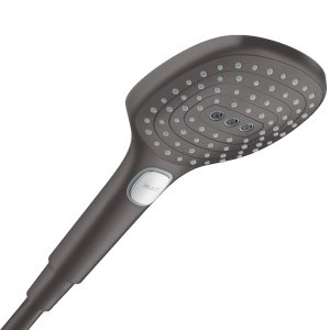 hansgrohe Raindance Select E 120 3 Spray Shower Head - Brushed Black Chrome (26520340) - main image 1