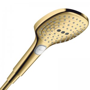 hansgrohe Raindance Select E 120 3 Spray Shower Head - Polished Gold Optic (26520990) - main image 1