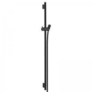 hansgrohe Unica Shower Rail S Puro - 90cm with Shower Hose - Matt Black (28631670) - main image 1