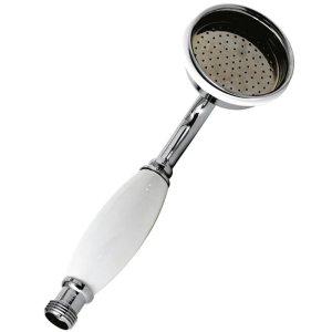 Hudson Reed Large Traditional Shower Head - White/Chrome (A3150G) - main image 1