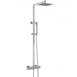 Hudson Reed Square Brass Thermostatic Bar Mixer Shower - Chrome (A3531) - main image 1