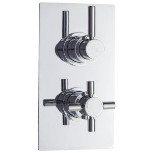 Hudson Reed Tec Pura Twin Thermostatic Mixer Shower Valve Only - Chrome (A3003V) - main image 1