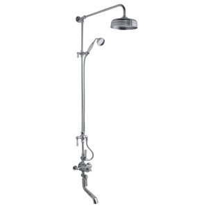 Hudson Reed Triple Thermostatic Shower Valve Only With Rigid Riser (TSVT103) - main image 1