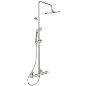 Ideal Standard Ceratherm T25 exposed thermostatic shower system with Idealrain 200mm round rainshowe (A7209AA) - main image 1