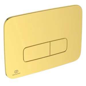 Ideal Standard Oleas M3 Mechanical Dual Flush Plate - Brushed Gold (R0459A2) - main image 1