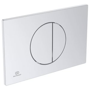 Ideal Standard Oleas M5 Mechanical Dual Flush Plate - Silver (R0503SI) - main image 1