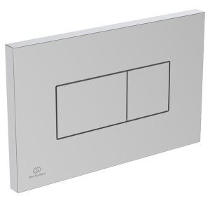 Ideal Standard Solea P2 Pneumatic Dual Flush Plate - Matt Chrome (R0110JG) - main image 1