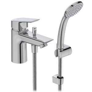 Ideal Standard Tesi single lever one hole bath shower mixer with shower set (B1957AA) - main image 1