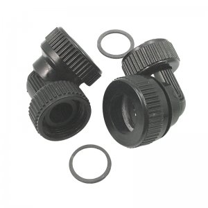 Aqualisa Inlet elbow assembly - Black (Pair) (022501) - main image 1