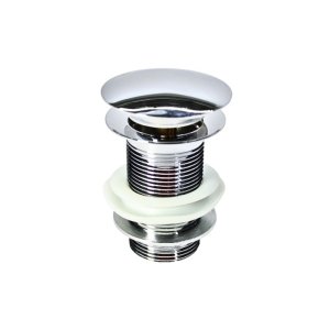 Inventive Creations Standard Mushroom Clicker Unslotted Waste - Chrome (UNSBW2SS) - main image 1