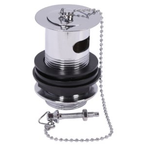 Inventive Creations Standard Basin Waste Plug and Chain - Stainless Steel (BWPC 1) - main image 1
