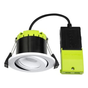 Luceco F Type IP20 Adjustable Fire Rated Downlight - Cool White (EFTA60W40-01) - main image 1