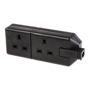 Masterplug 2 Gang Heavy Duty Trailing Socket - Black (ELS132B-01) - main image 1