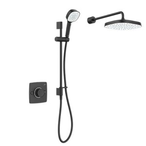 Mira Evoco Dual Outlet Thermostatic Mixer Shower (With HydroGlo) - Matt Black (1.1967.003) - main image 1