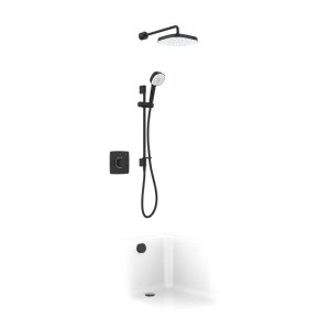Mira Evoco Triple Outlet Thermostatic Mixer Shower (With HydroGlo) - Matt Black (1.1967.010) - main image 1