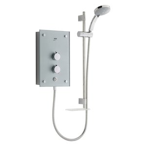 Mira Galena Thermostatic Electric Shower 9.8kW - Metallic Silver Glass (1.1634.082) - main image 1