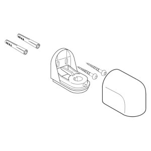 Mira L14B slide bar end bracket - chrome (1642.010) - main image 1