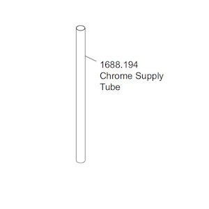 Mira falling supply tube - chrome (1688.194) - main image 1