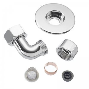 Mira inlet elbow set - chrome (802.38) - main image 1