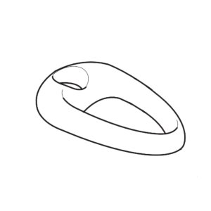 Mira Linesse shower hose retaining ring - gold (452.08) - main image 1