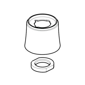 Mira Minibelle outlet shroud and nut assembly (1660.168) - main image 1