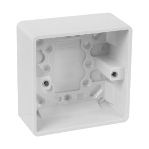 Mode 1 Gang 35mm Pattress Box - White (CMA083) - main image 1