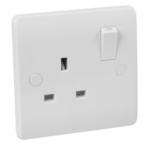 Mode 13A 1 Gang DP Switched Socket - White (CMA035) - main image 1