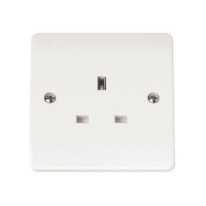 Mode 13A 1 Gang Unswitched Socket - White (CMA030) - main image 1