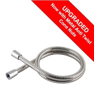 MX 1.50m long life shower hose - Stainless steel (DGB) - main image 1