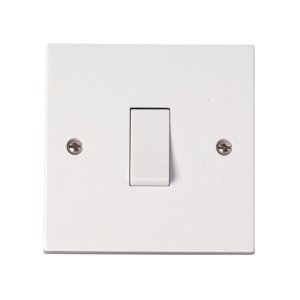 Polar 1 Gang 2 Way Plate Switch - White (PRW011) - main image 1