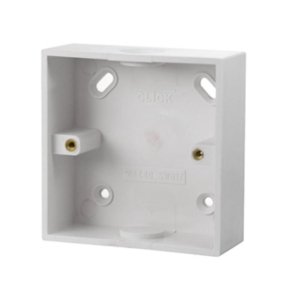 Polar 1 Gang 29mm Deep PVC Pattress Box - Trunking (PRW230) - main image 1