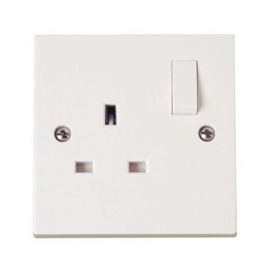 Polar 13A 1 Gang DP Switched Socket - White (PRW035) - main image 1