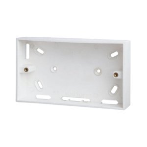 Polar 2 Gang 29mm Deep PVC Pattress Box - Trunking (PRW235) - main image 1