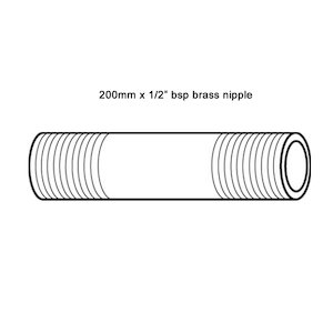 Rada 200mm brass parallel nipple 1/2" bsp (1.1531.049) - main image 1