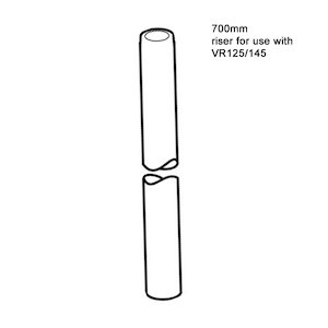 Rada VR riser pipe 700mm stainless (5.936.03.1.0) - main image 1