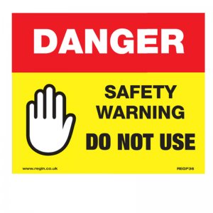 Regin 'Danger - Do Not Use' stickers (pack of 8) (REGP36) - main image 1