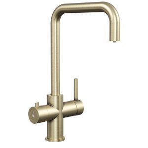 Sauber Astano 3-in-1 Instant Boiling Water Kitchen Tap - Brushed Brass (ELISE3IN1BWTBBSET) - main image 1