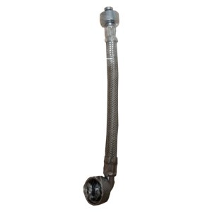 Slimline Cistern Fill Hose 3/8" straight to 1/2" angled for external 1/2" brass connection (ABSP-20-0048) - main image 1