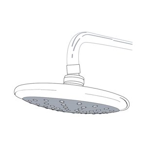 Triton Alice fixed overhead shower head - chrome (88600000) - main image 1