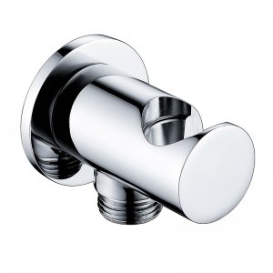 Triton circular integrated wall outlet and holder - chrome (TSHHWOCIRCHR) - main image 1